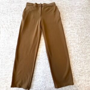 Eileen Fisher Flex Tencel‎ Ponte Ankle Pant Womens Size Xxs  Brown 24" Inseam